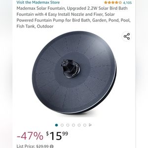 NWOT ⛲ Solar Fountain